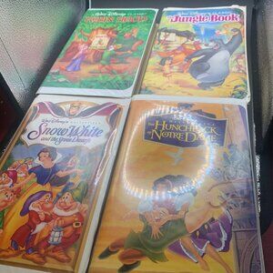 Lot of 4 Walt Disney 1990's Assorted Disney VHS Tapes